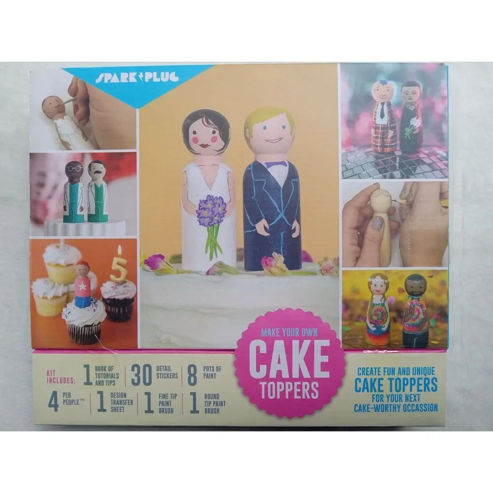 Spark & Plug DIY Cake Topper Art‎ Wooden Kit